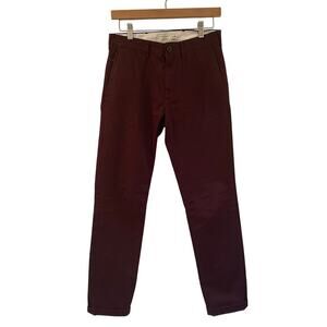Men's Club Monaco Connor Modern Slim Fit Pants sz 28 x 32 Burgundy